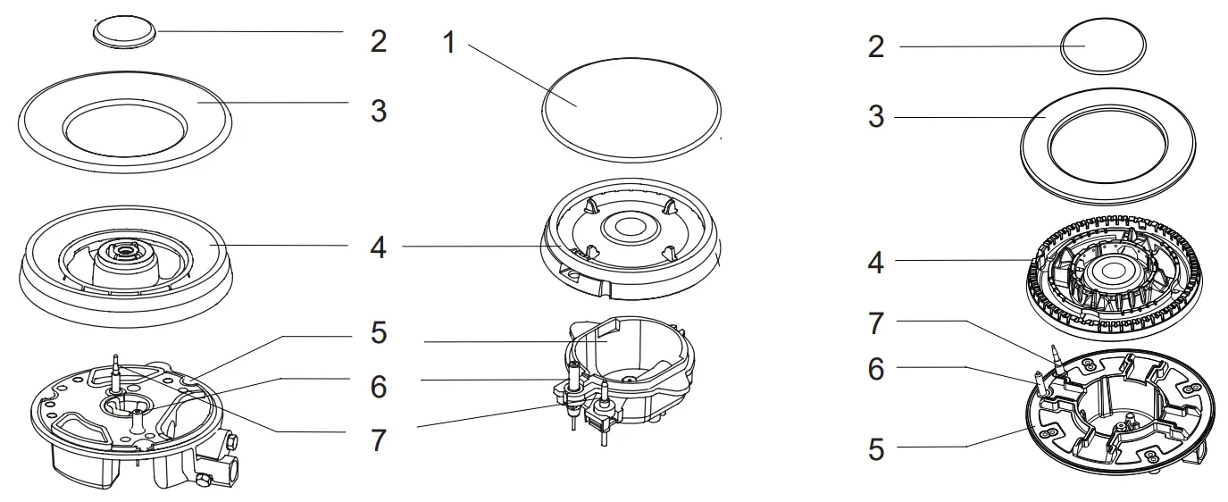 euro appliances ECT900GBK2 90cm Black Glass Gas Cooktop - reassemble