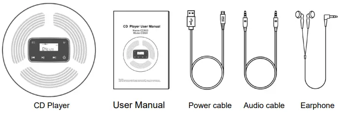 HOTT CD903 CD Player - Accessories