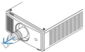 NEC Projector - Remove the lens cap