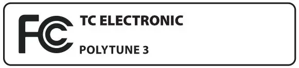 PolyTune 3 Ultra Compact Polyphonic Tuner - FCC Logo
