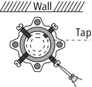 Connection between ordinary tap and inlet hose.