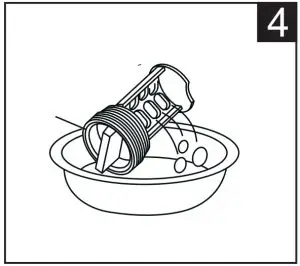 Cleaning drain pump filter