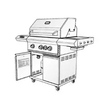 VICTORY BBQ-VCT3BSB-LP Gas Grill 26 Inch with Searing--GASff