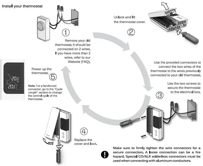 sinope TH1123ZB-C4 (3000W) Smart Thermostat for Electric Heating fig2