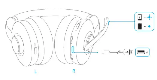 ANKER A3510032 PowerConf H700 Bluetooth headset with Charging Stand - CHARGING