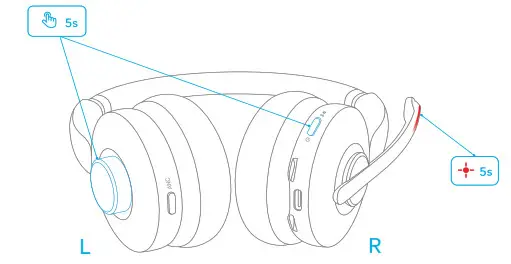 ANKER A3510032 PowerConf H700 Bluetooth headset with Charging Stand - RESET