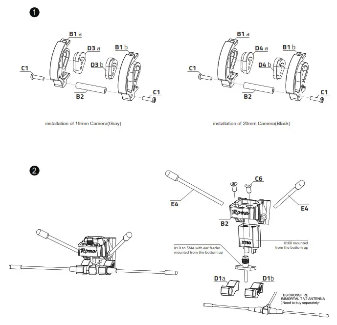 DIATONE ROMA F35 Freestyle Quadcopter Frame Kit- Assembly Guide