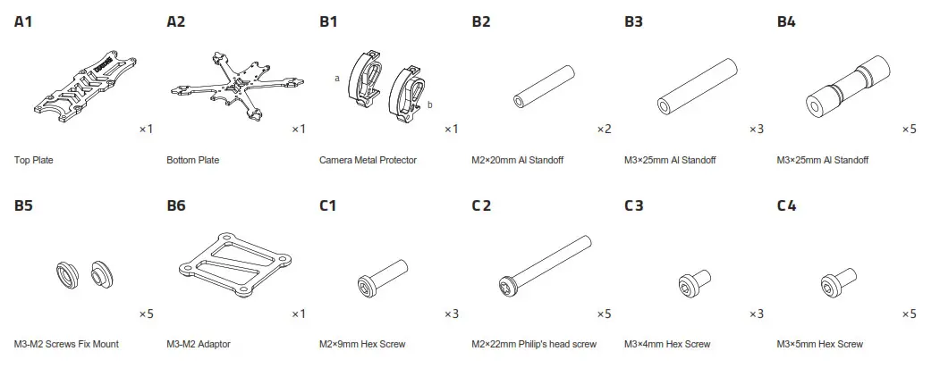 DIATONE ROMA F35 Freestyle Quadcopter Frame Kit