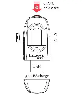 LEZYNE Y15-LED-ALERT Strip Alert Drive Rear Light fig 5