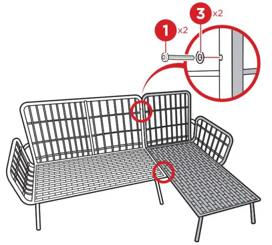 bcp SKY5750 Outdoor Woven Corner Sectional Set - part 12