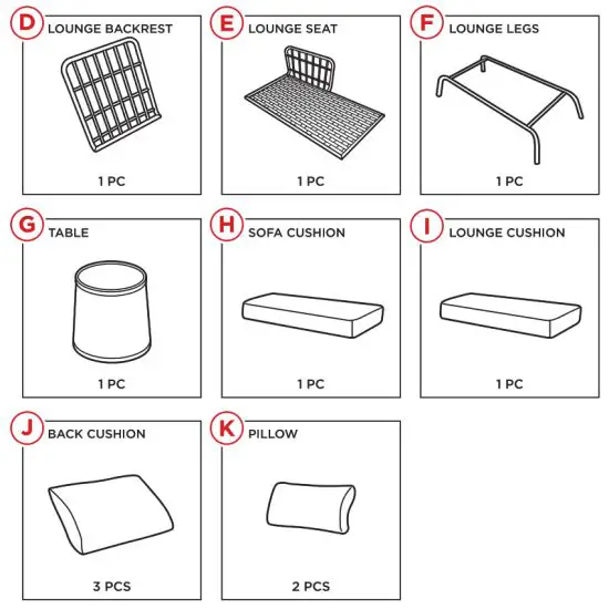 bcp SKY5750 Outdoor Woven Corner Sectional Set - part 2