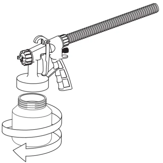 FILLING THE PAINT CONTAINER