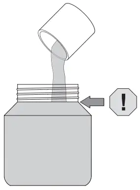 FILLING THE PAINT CONTAINER