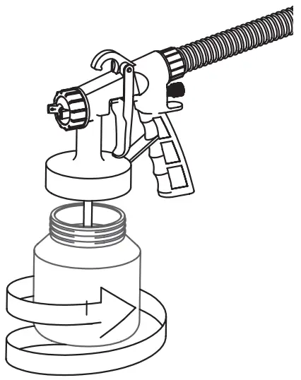 FILLING THE PAINT CONTAINER