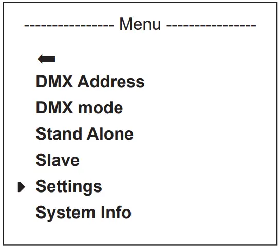 DEVICE SETTINGS (Settings)