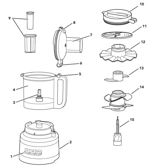 KitchenAid KFP0921 9 Cup Food Processor - PARTS