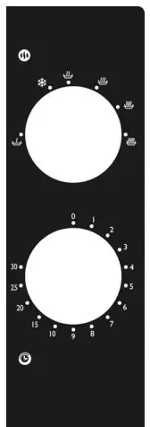 H Koenig vio4 20L 24.5cm Microwave Oven - CONTROL PANEL