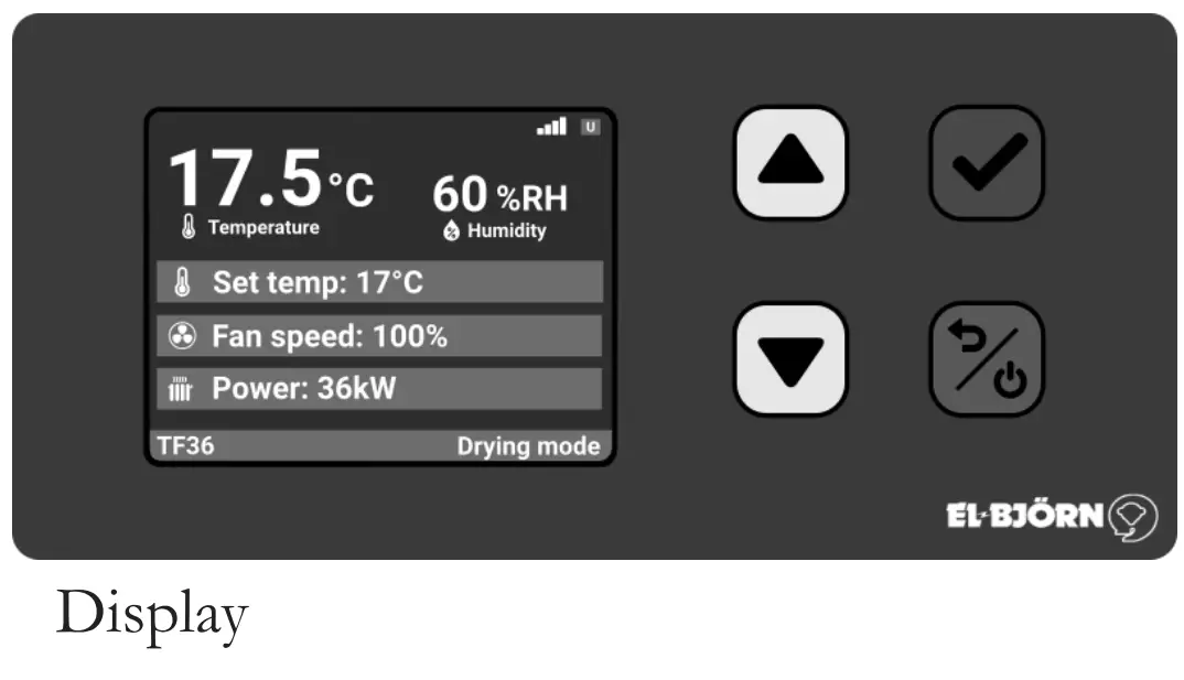 EL BJORN TF 9EL Fan Heater - Display 2