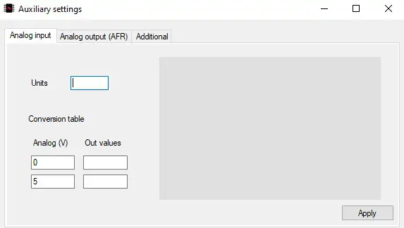 COBRARTP ExTuner v1 1 AFR and EGT Meter system - Analog Input Setting 2