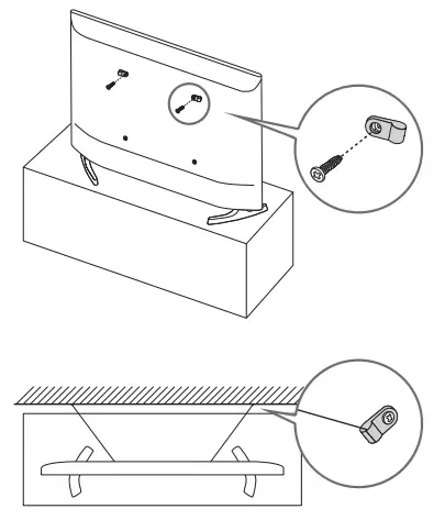Preventing the TV from falling 