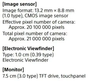 FIG 13 Specifications