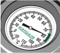 HAYGAIN HG 600 Hay Steamer - thermometer