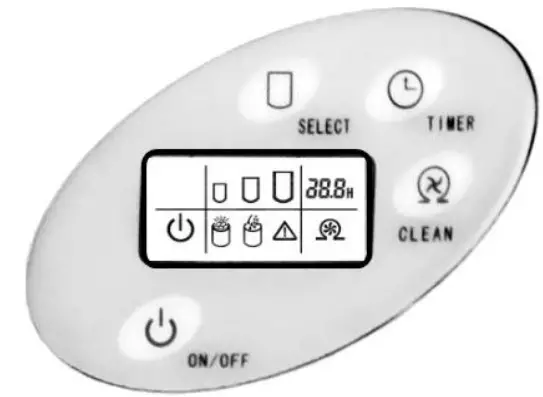 newair AI 215SS Portable Countertop Ice Maker - CONTROL PANEL