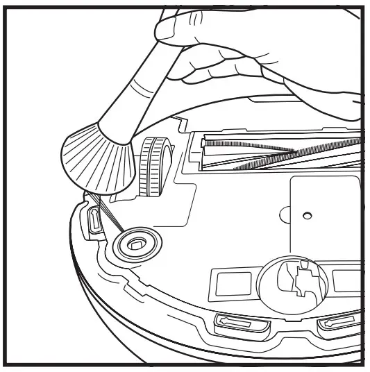 Shark RV750EU Robot Vacuum Cleaner - CLEANING THE WHEELS 3