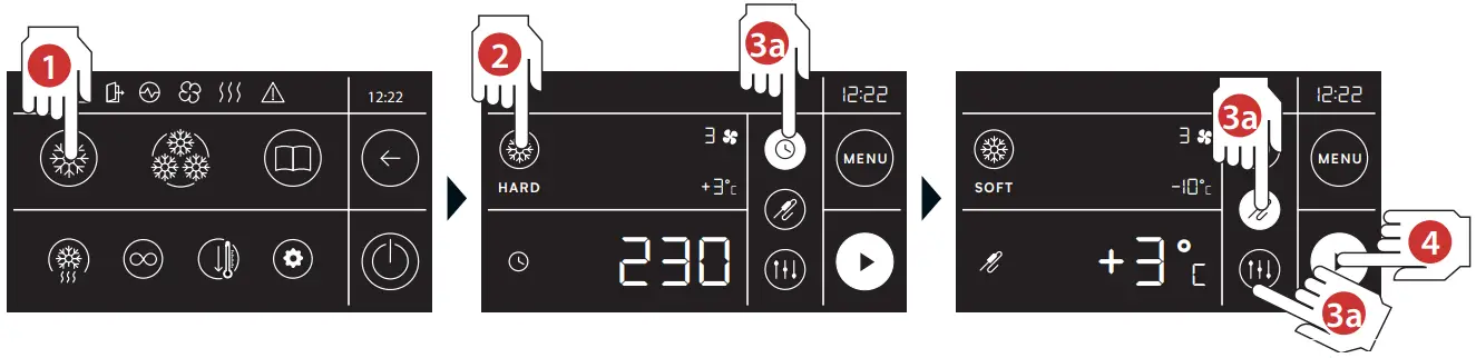 Positive Chilling with automatic or manual cycles 