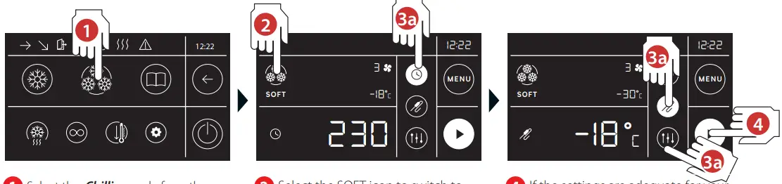Freezing with automatic or manual cycles