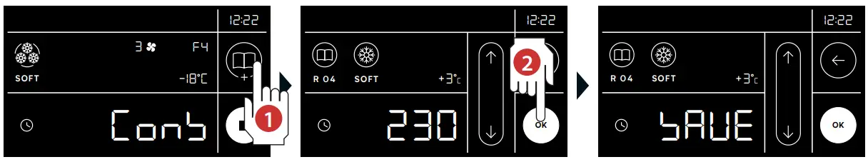 Saving of the completed negative Chilling cycle 