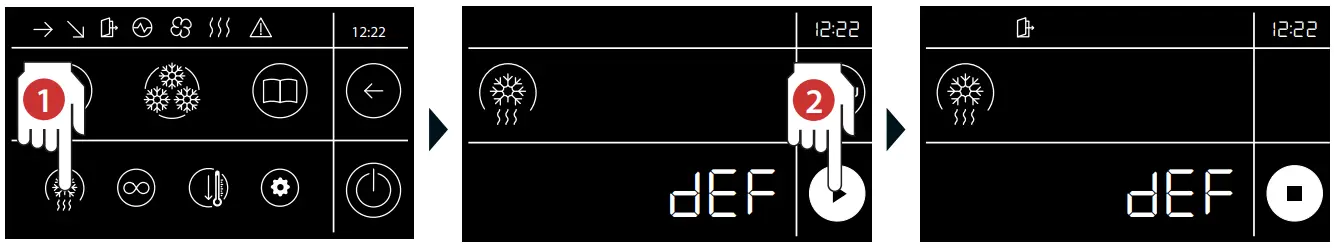 AIR DEFROST WITH DOOR OPEN 