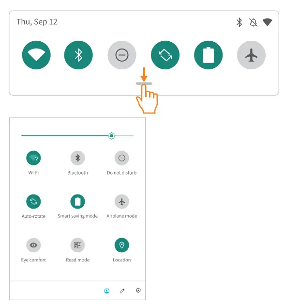 HAOVM P10 Android 11 Tablet - QUICK SETTINGS