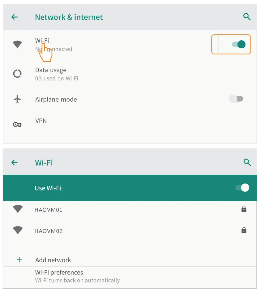 HAOVM P10 Android 11 Tablet - WIFI CONNECTION