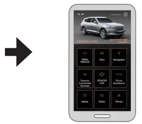 Lg GV80 GENESIS Car Navigation System - Access the content.2