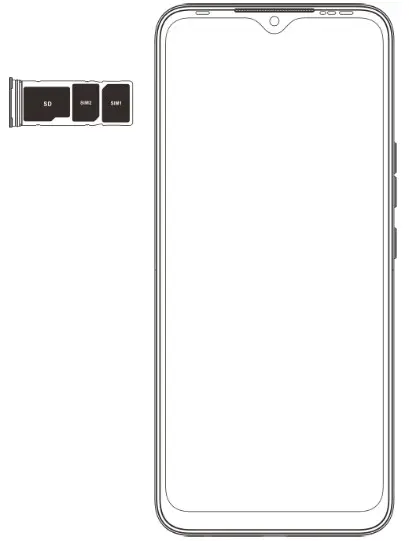TECNO LE6 Smartphone - SIM SD card installation