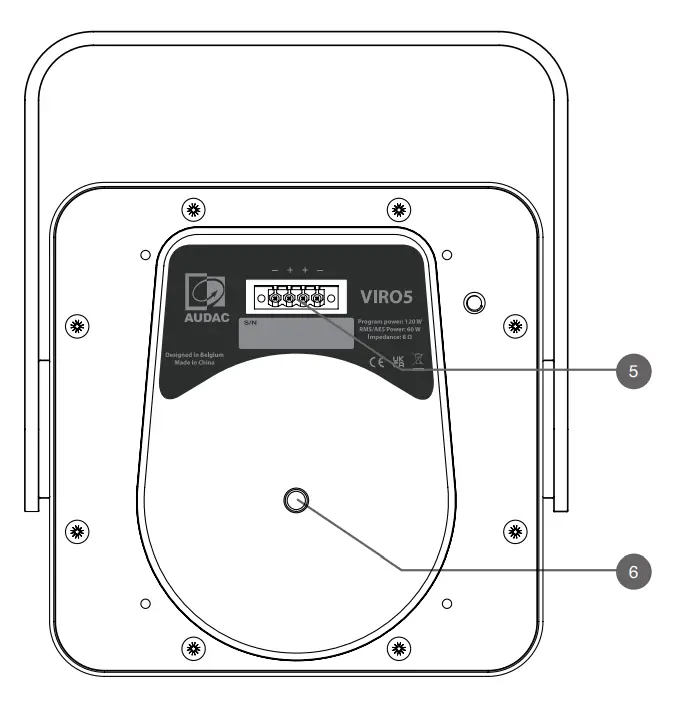 AUDAC VIRO5 Compact Performance Loudspeaker-fig3
