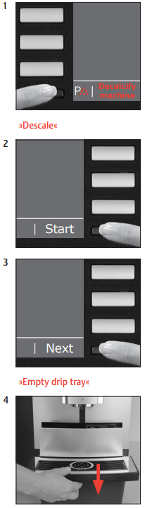 Descaling the machine