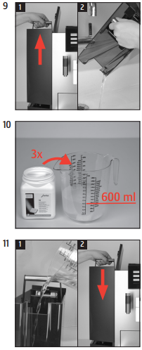Descaling the machine