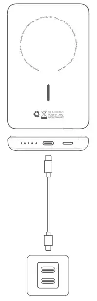 imuto MS-P3 Magnetic Wireless Power Bank - figure 1