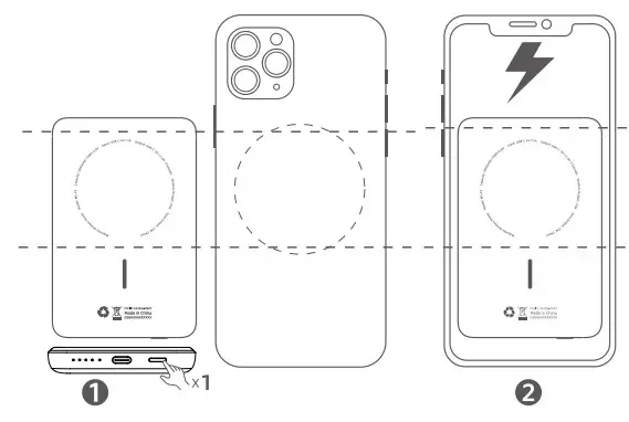 imuto MS-P3 Magnetic Wireless Power Bank - figure
