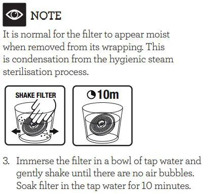 Breville LWA100 the AquaStation Purifier User Manual - PREPARING THE ACTIV360™ FILTER