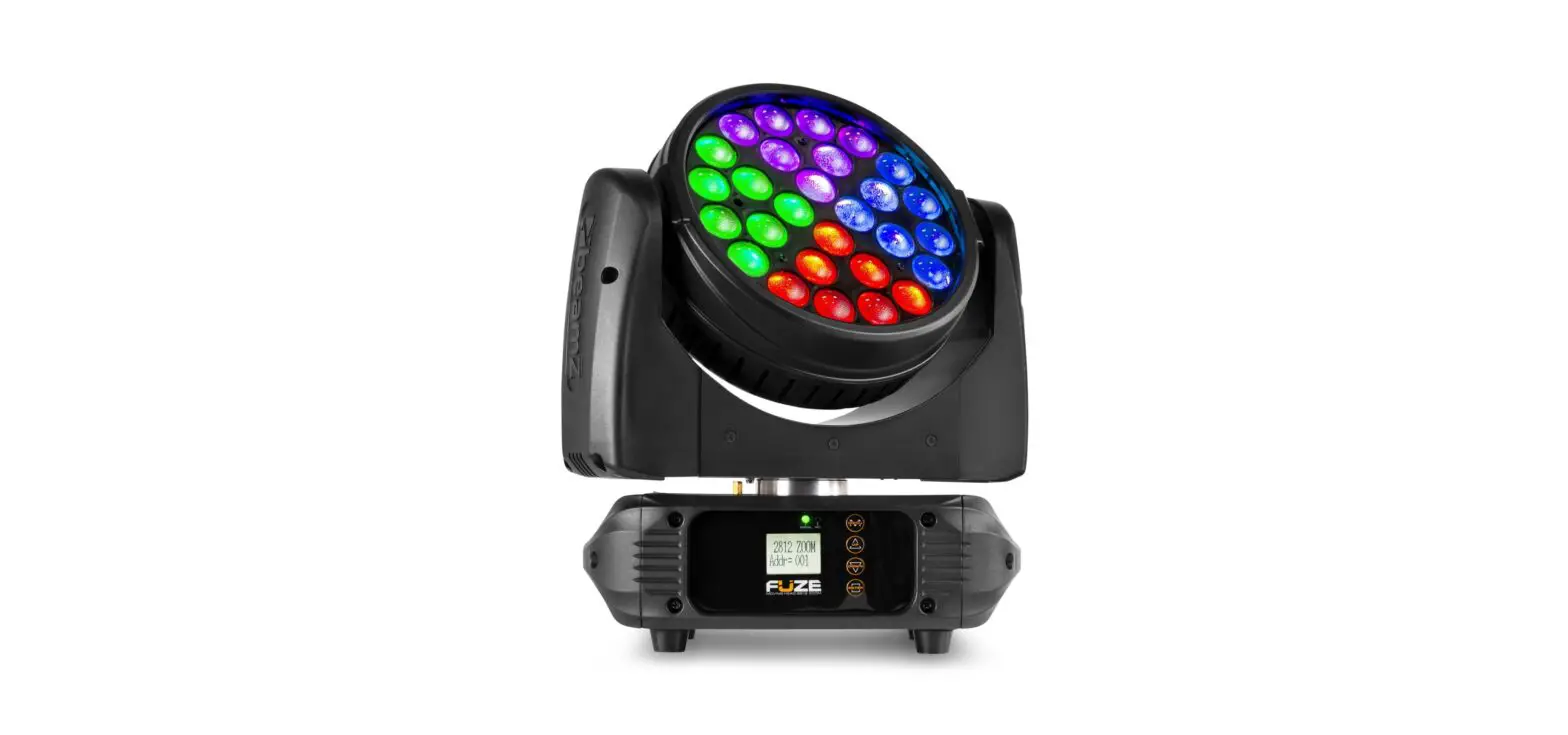 Beamz Fuze 2812 Wash Moving Head With Zoom User Guide