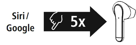 hama 00184068 Freedom Light Bluetooth Earphones - Google