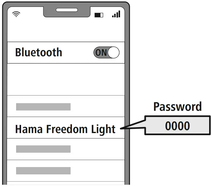 hama 00184068 Freedom Light Bluetooth Earphones - Password