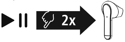 hama 00184068 Freedom Light Bluetooth Earphones - Pause