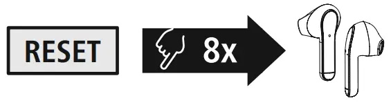 hama 00184068 Freedom Light Bluetooth Earphones - Reset function