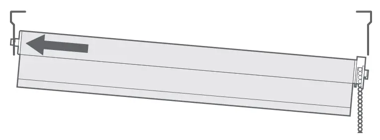 blinds 2go Electric Blackout Titan Bone White Roller Blind - bracket 1