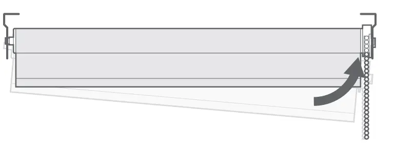 blinds 2go Electric Blackout Titan Bone White Roller Blind - bracket