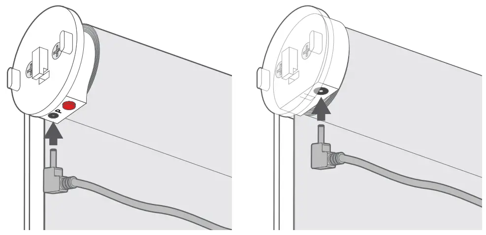 blinds 2go Electric Blackout Titan Bone White Roller Blind - socket 1